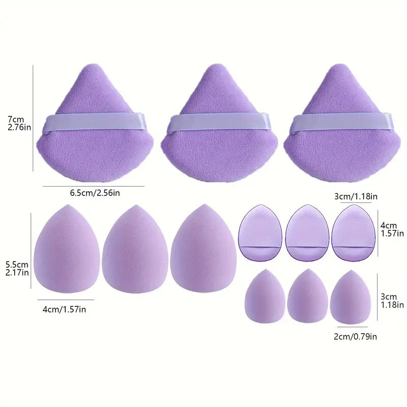 12Pcs Makeup Sponge Blender Beauty Egg Foundation Sponges Liquid Cream Cosmetic Puff Women Make Up Accessories Beauty Tools